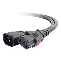 C2G 6ft Locking C14 to C13 10A 250V Power Cord Black - TAA - power cable - IEC 60320 C14 to power IEC 60320 C13 - 1.83 m