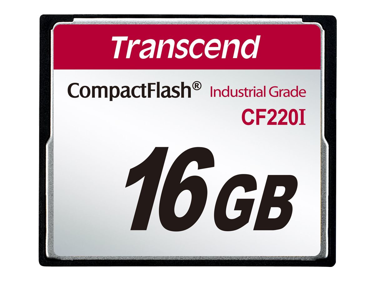 Transcend CF220I Industrial Grade - flash memory card - 16 GB - CompactFlas