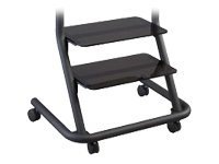 Chief Mobile Presenter Cart with Acrylic Shelf - Black