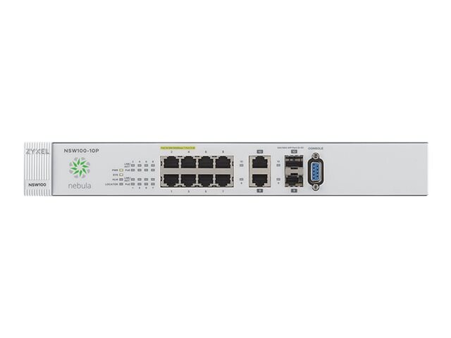 Zyxel Nebula NSW100-10P - switch - 10 ports - managed - rack-mountable