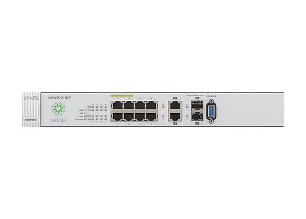 Zyxel Nebula NSW100-10P - switch - 10 ports - managed - rack-mountable