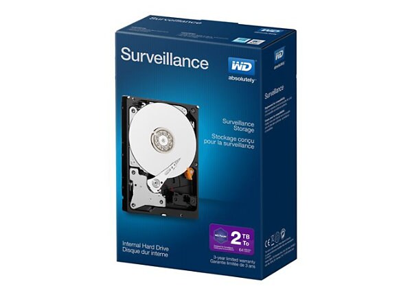 WD Surveillance WDBGKN0020HNC - hard drive - 2 TB - SATA 6Gb/s
