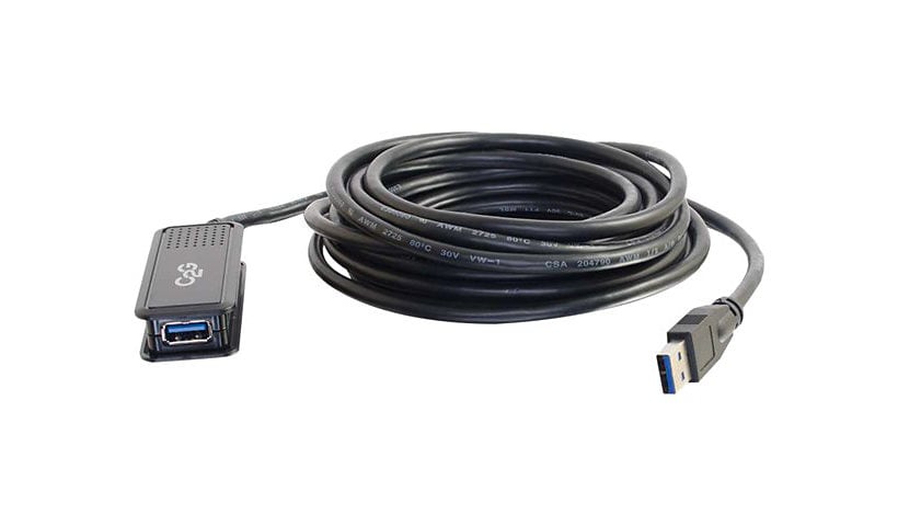 C2G 5m USB 3.0 A to USB A Extension Cable - M/F - rallonge de câble USB - USB type A pour USB type A - 5 m