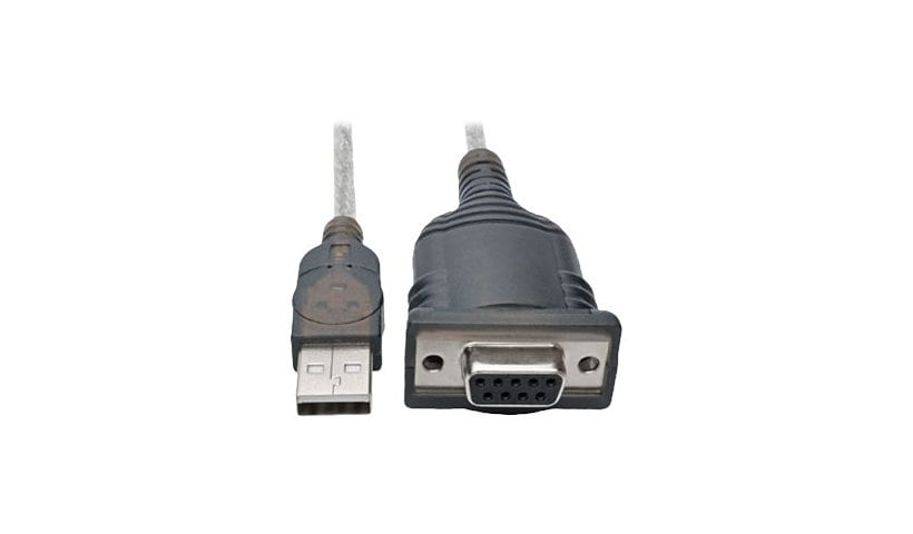 Eaton Tripp Lite Series USB to Null Modem Serial FTDI Adapter Cable with COM Retention (USB-A to DB9 M/F), 18-in. (45,72
