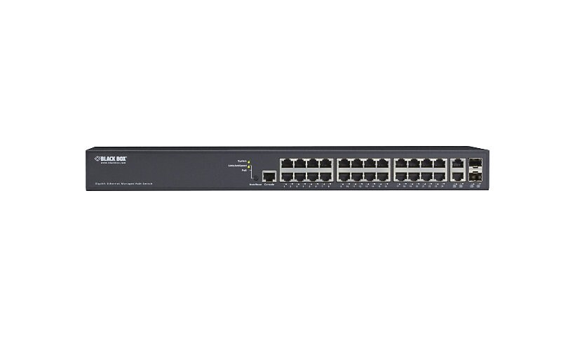 Black Box LPB2900 Series Gigabit PoE+ Managed Switch with MediaCento Contro