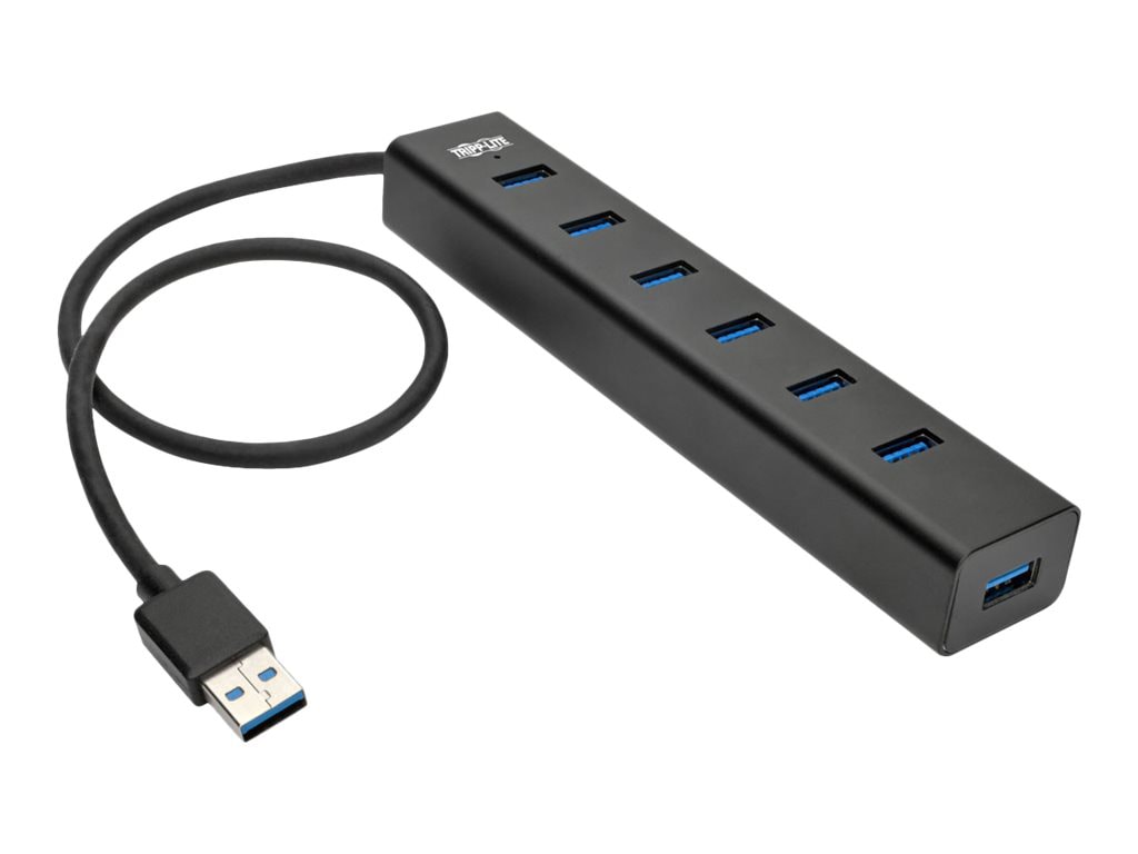 Tripp Lite 7-Port USB 3.0 SuperSpeed Hub/Splitter Portable Aluminum 5 Gbps - hub - 7 ports