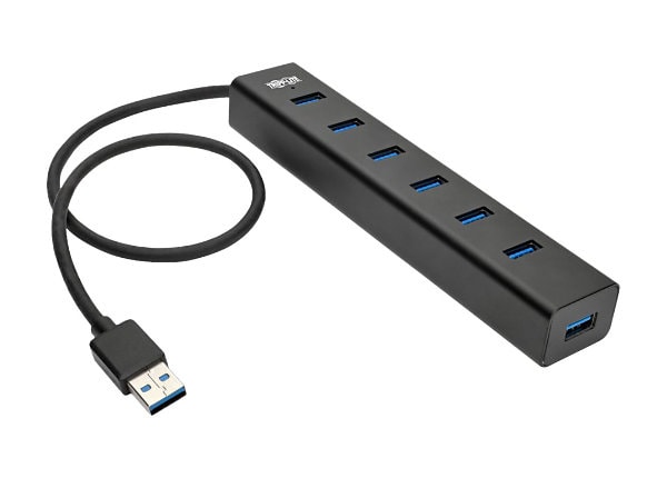 Tripp Lite 7-Port USB 3.0 SuperSpeed Hub/Splitter Portable Aluminum 5 Gbps  - hub - 7 ports