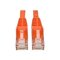 Eaton Tripp Lite Series Cat6 Gigabit Snagless Molded (UTP) Ethernet Cable (RJ45 M/M), PoE, Orange, 1 ft. (0.31 m) -