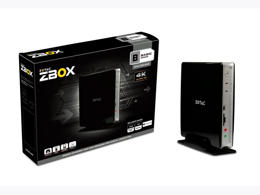 Zotac ZBOX-BI325-U-W2B Windows 10 Home Mini PC