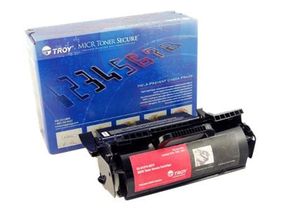 TROY Precision MICR Toner Secure - black - compatible - MICR toner cartridge (alternative for: Lexmark 64037HR)