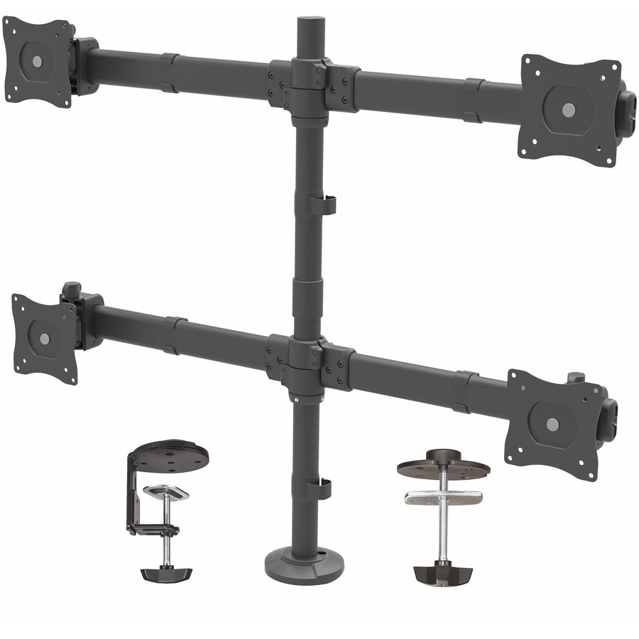 StarTech.com Desk Mount Quad Monitor Arm, 4 VESA Displays up to 27" (17.6lb/8kg), Ergonomic Height Adjustable