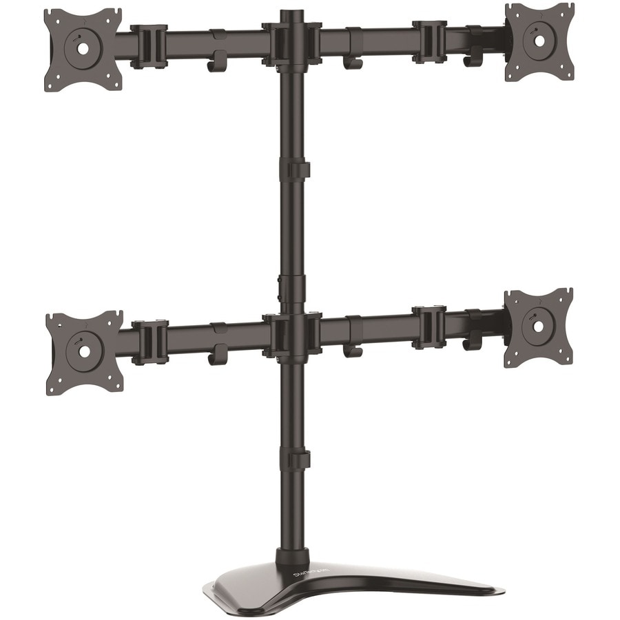 StarTech.com Quad Monitor Stand - Steel - VESA Mount Monitors up to 27in