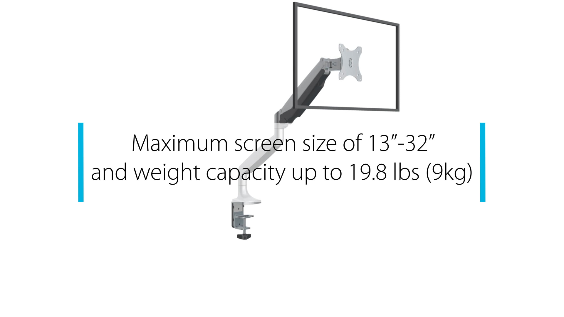 Thumbnail 1 of 1 for StarTech.com Desk Mount Monitor Arm, Heavy Duty Ergonomic VESA Monitor Arm Single 32" (19.8lb/9kg) Display