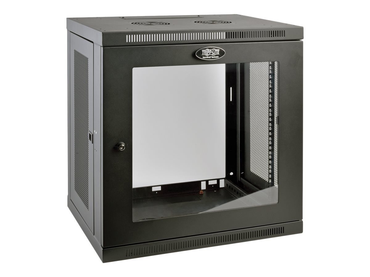 Tripp Lite 12U Wall Mount Rack Enclosure Cabinet Acrylic Front Door Switch