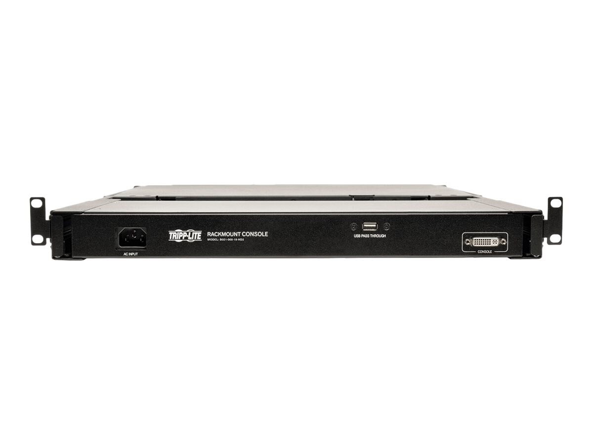 Thumbnail 4 of 9 for Eaton Tripp Lite Series Rack Console 1URM DVI, VGA for KVM Switch, 19" LCD 1080p Rackmount TAA - KVM console - Full HD