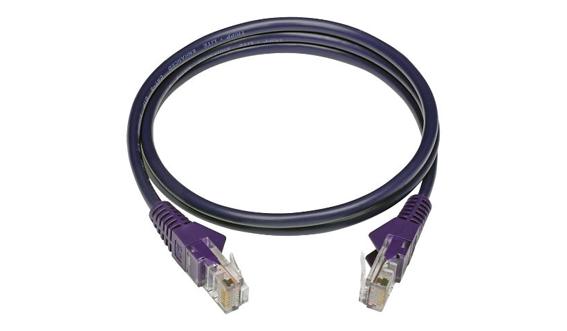 Tripp Lite 3ft Cat5e 350 MHz Snagless Molded UTP Patch Cable (RJ45 M/M) Purple 3' - patch cable - 3 ft - purple