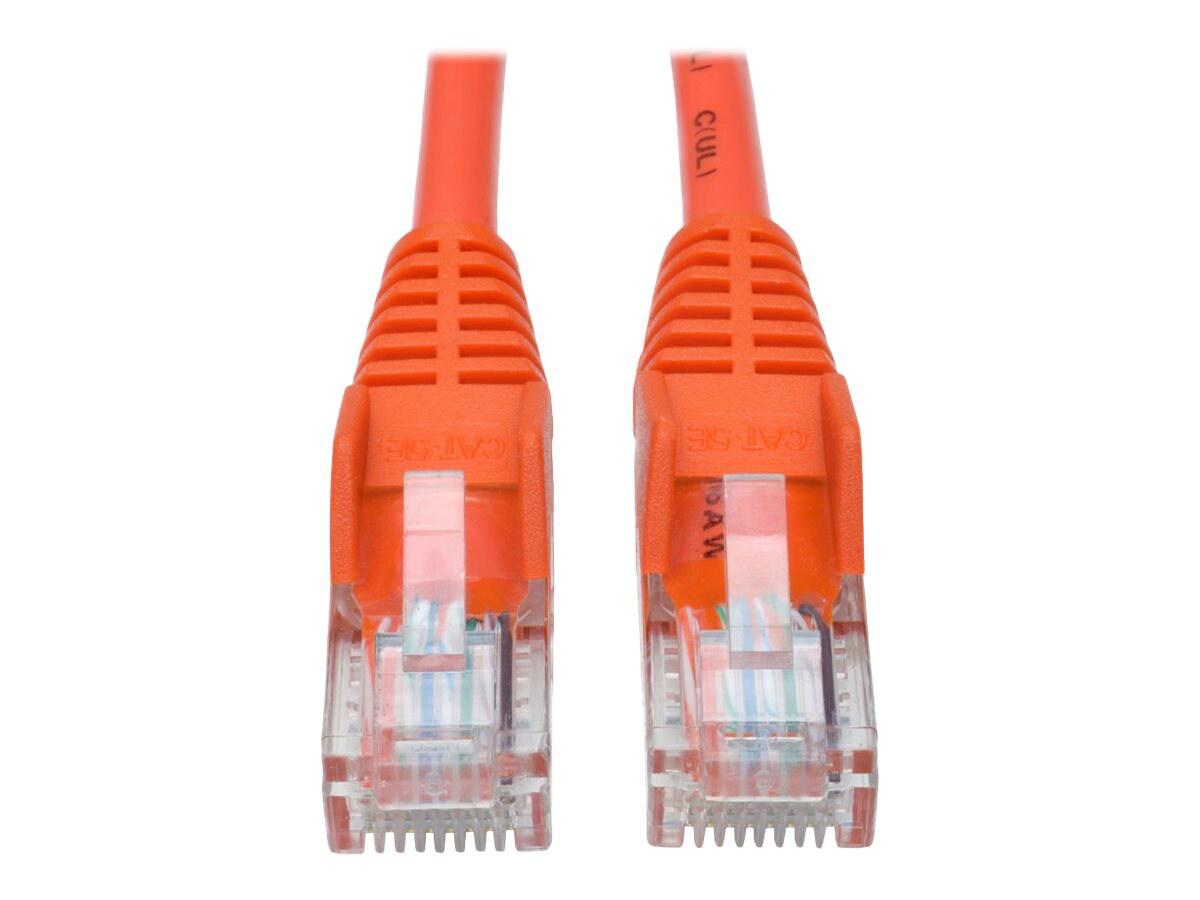 Eaton Tripp Lite Series Cat5e 350 MHz Snagless Molded (UTP) Ethernet Cable (RJ45 M/M), PoE - Orange, 25 ft. (7.62 m) -