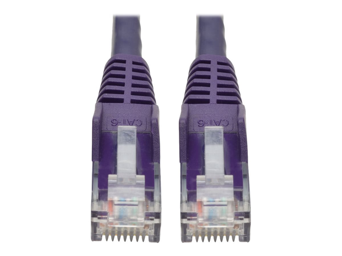 Eaton Tripp Lite Series Cat6 Gigabit Snagless Molded (UTP) Ethernet Cable (RJ45 M/M), PoE, Purple, 15 ft. (4.57 m) -