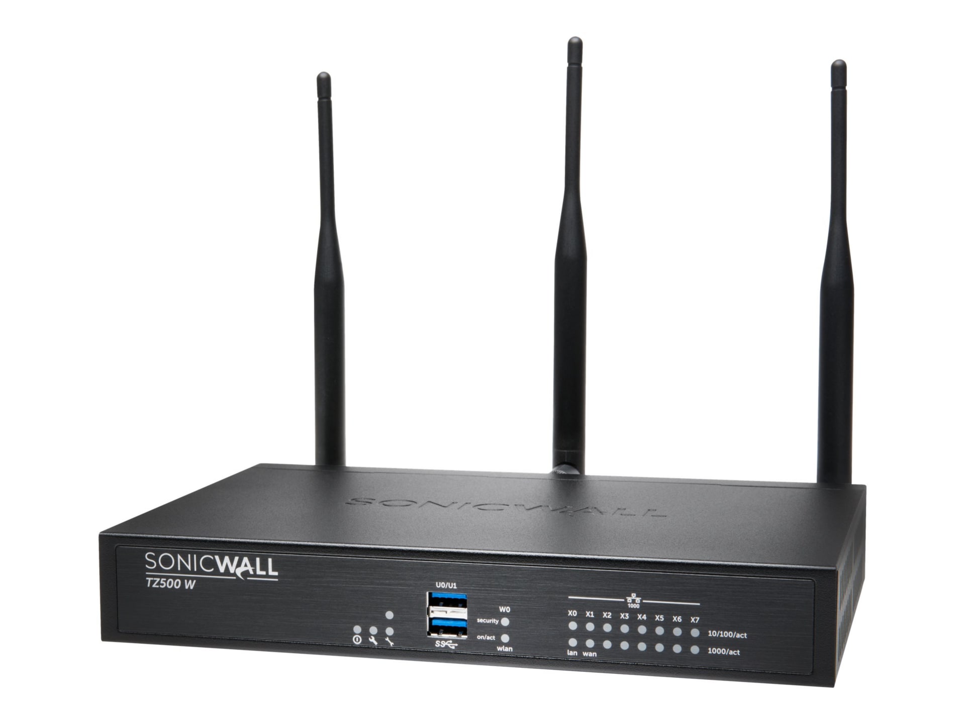 SonicWall TZ500W - security appliance - Wi-Fi 5 - SonicWALL Gen5 Firewall Replacement - with 1 year SonicWALL Advanced