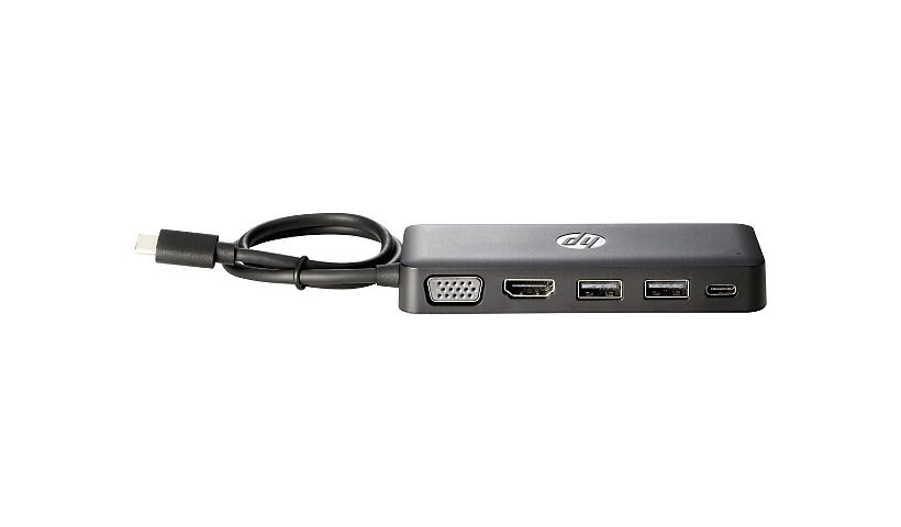 HP Travel Hub - port replicator - USB-C - VGA, HDMI