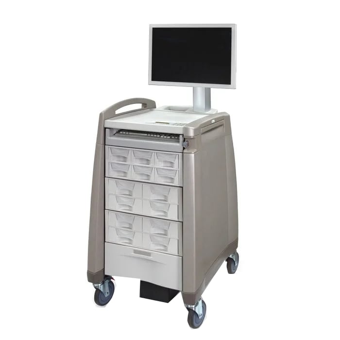 Capsa Healthcare ACSi 9-High Medication Cart with Automatic Relocking Syste
