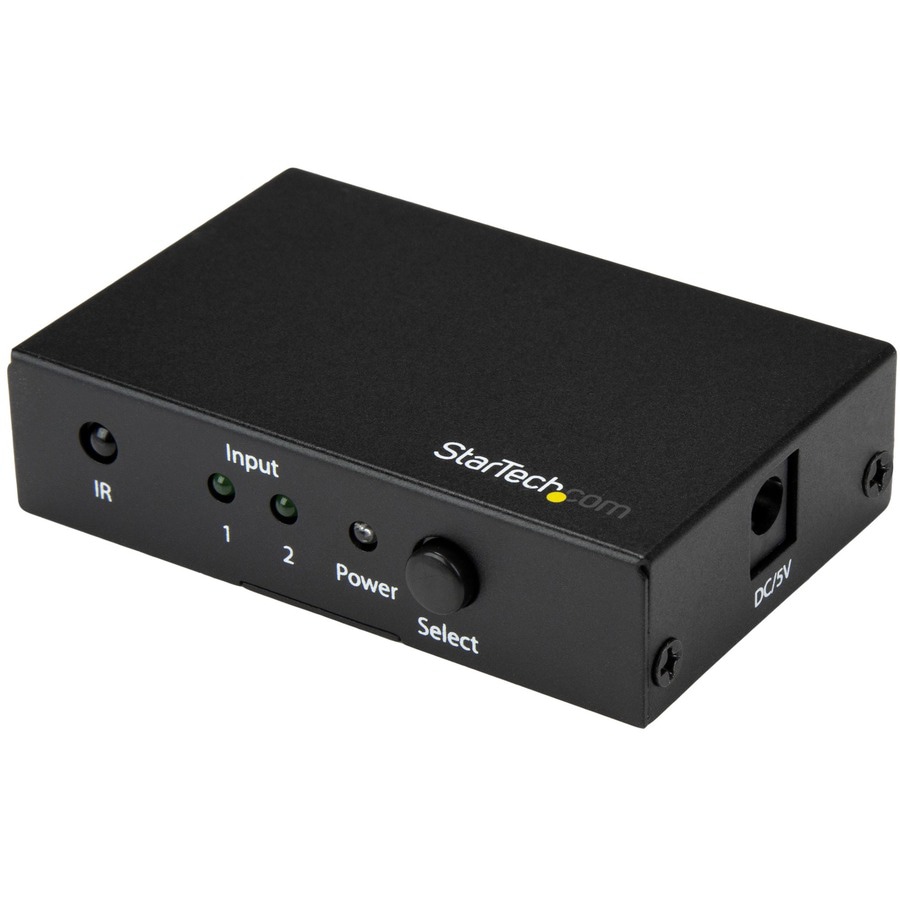 StarTech.com 2 Port HDMI Switch - 4K 60Hz - Supports HDCP - IR - HDMI Selector - HDMI Multiport Video Switcher - HDMI
