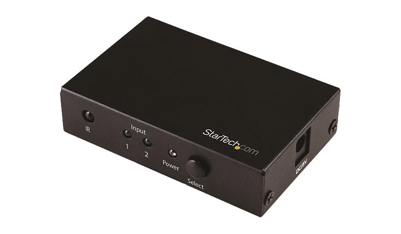 StarTech.com 2 Port HDMI Switch - 4K 60Hz - Supports HDCP - IR - HDMI Selector - HDMI Multiport Video Switcher - HDMI