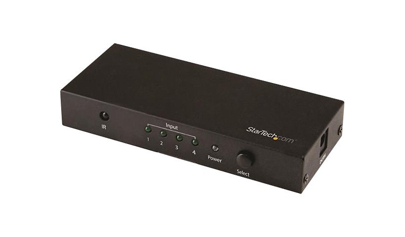 StarTech.com 4 Port HDMI Switch - 4K 60Hz - Supports HDCP - IR - HDMI Selector - HDMI Multiport Video Switcher - HDMI