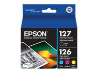 Epson 127/126 Combo-Pack - 4-pack - Extra High Capacity - black, yellow, cyan, magenta - original - ink cartridge