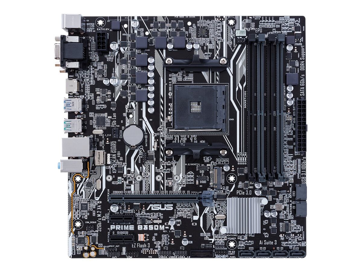 ASUS PRIME B350M-A/CSM - motherboard - micro ATX - Socket AM4 - AMD B350 FCH