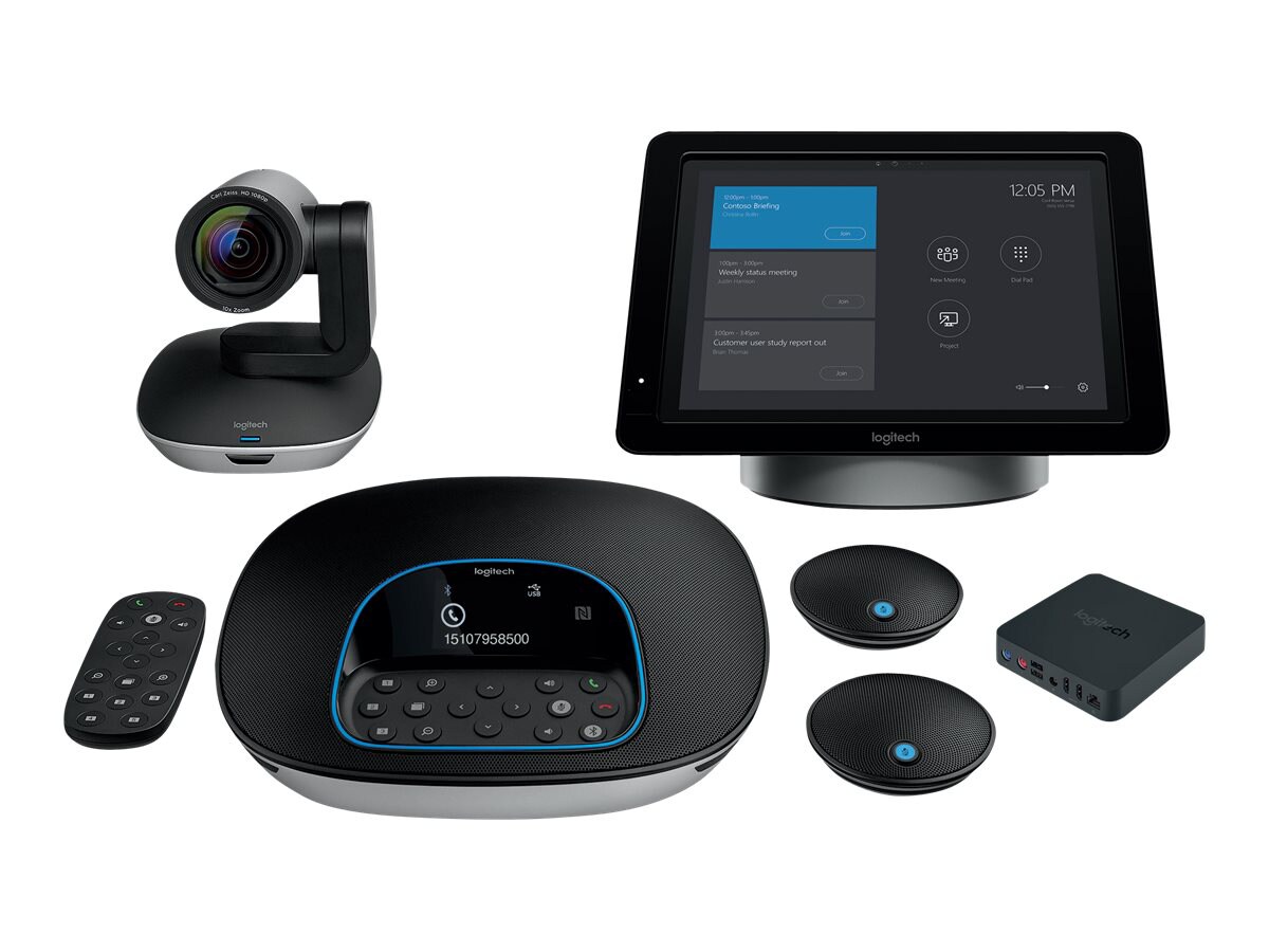 Logitech SmartDock Large Skype Room System - video conferencing kit - with SmartDock Extender Box, Surface Pro 4 (i5,