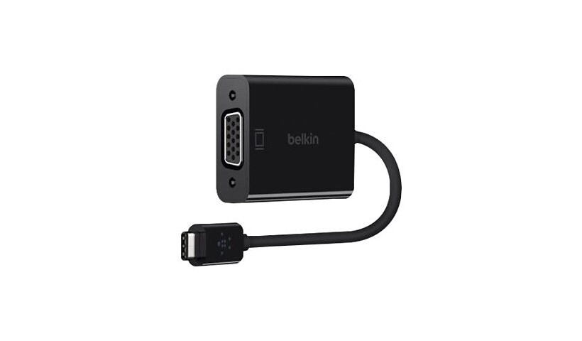 Belkin USB-C to VGA Adapter (USB Type-C) - External Video Adapter - Black