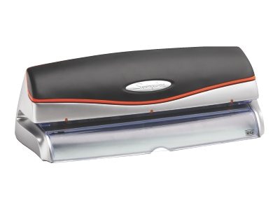 inPRESS™ 20 Three-Hole Punch, Silver/Black