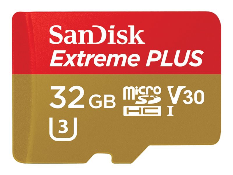 SanDisk Extreme PLUS - flash memory card - 32 GB - microSDHC UHS-I