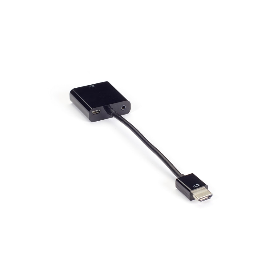 Black Box Video Adapter Dongle - HDMI Male to VGA Female with Audio - adapter - HDMI / VGA / audio - 8 in