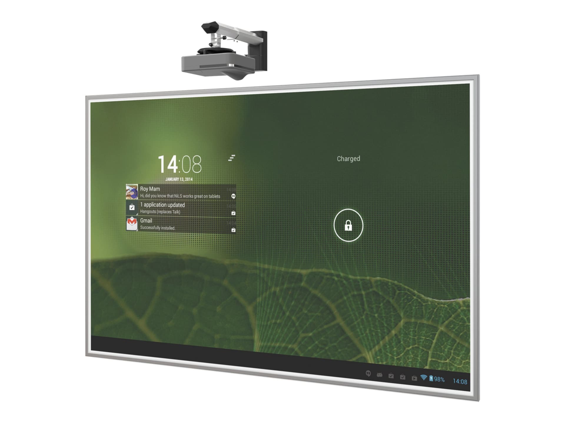 MooreCo Interactive Projector Board with Brio Trim - interactive whiteboard - glossy white - TAA Compliant