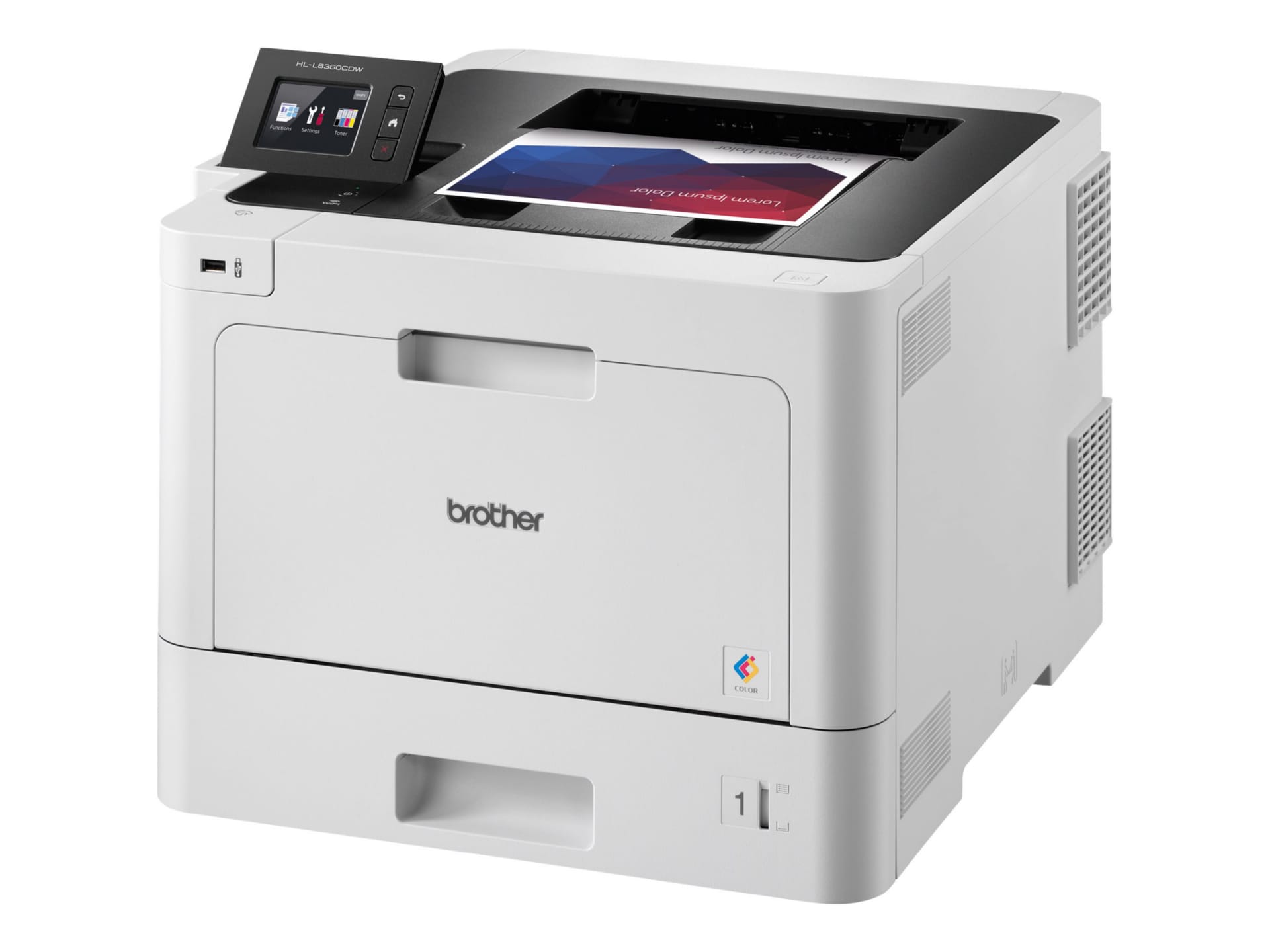 Impresora Láser Color Multifunción BROTHER HL-L8360CDWLT, WiFi, Dúplex, 2  Bandejas