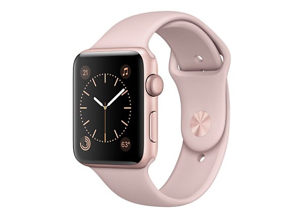 Apple Watch Series 2 - rose gold aluminum - smart watch with sport band pink sand