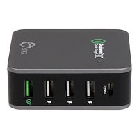 SIIG 5-Port Smart USB Charger plus Organizer Bundle with QC3.0 & Type-C pow