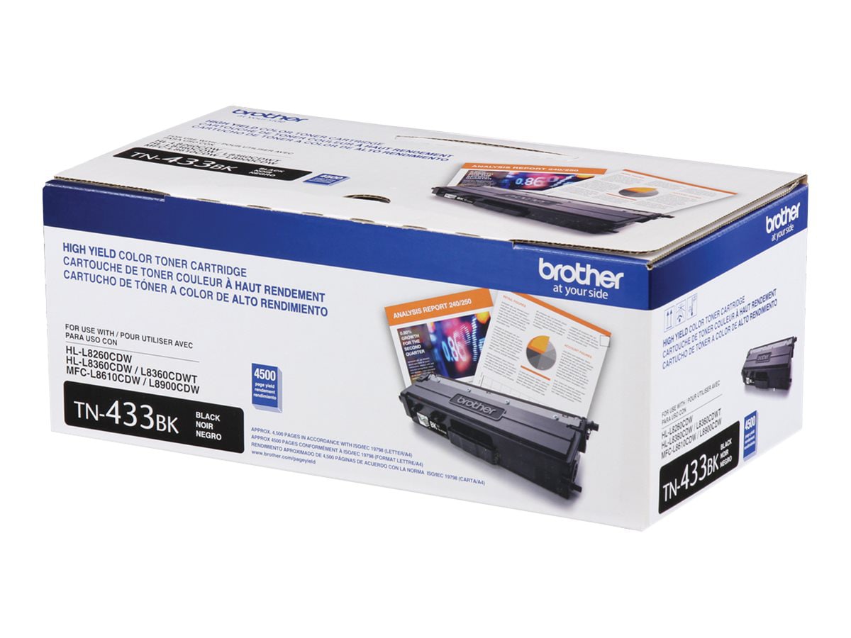 Brother TN433BK - High Yield - black - original - toner cartridge