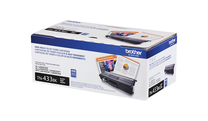 Brother TN433BK - High Yield - black - original - toner cartridge