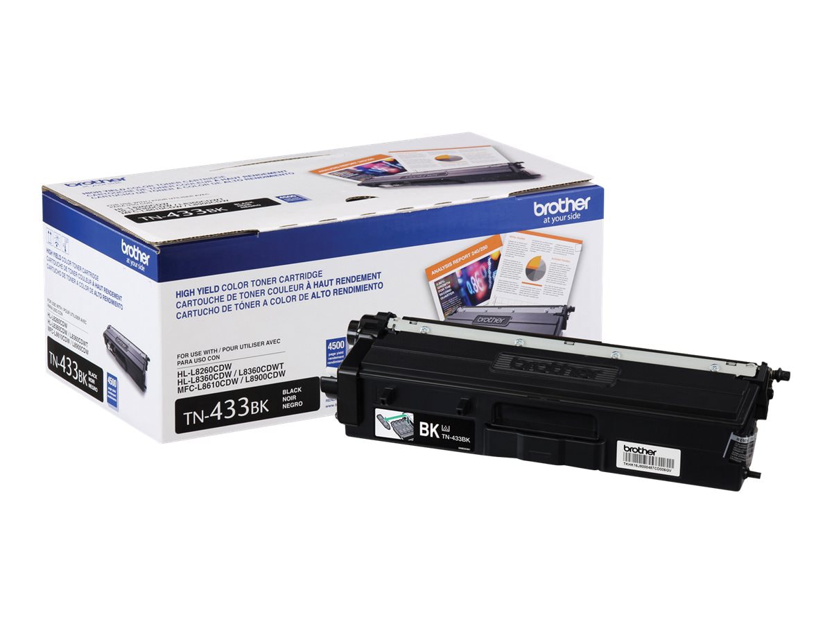 Thumbnail 2 of 8 for Brother TN433BK - High Yield - black - original - toner cartridge