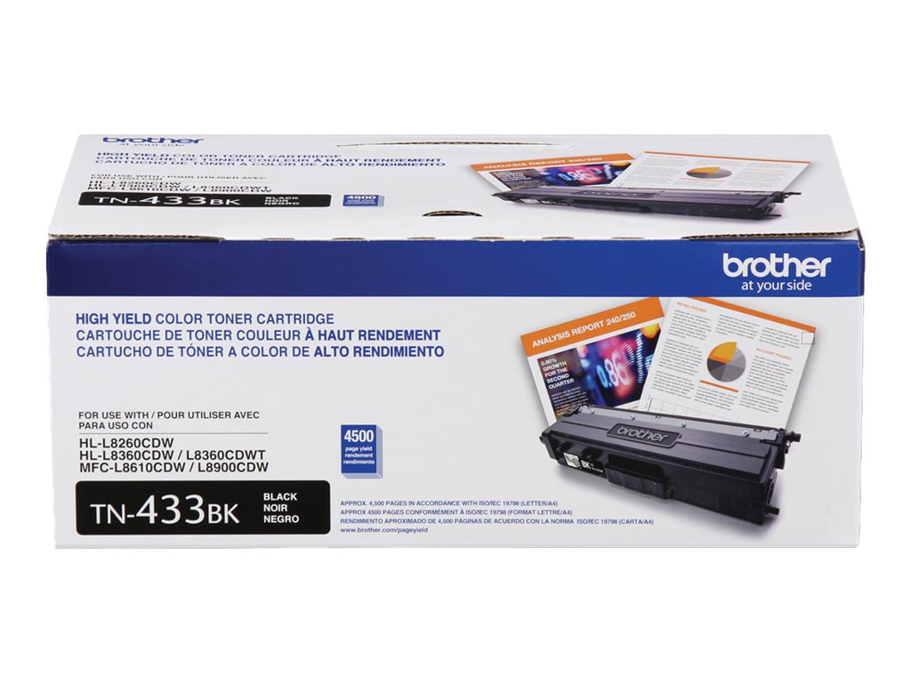 Thumbnail 5 of 8 for Brother TN433BK - High Yield - black - original - toner cartridge