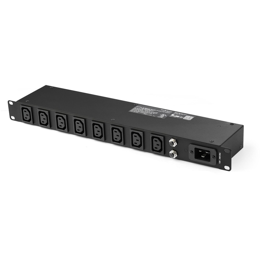 StarTech.com 1U 19" 8 Port Rack Mount PDU C13 Socket Horizontal Power Strip 16A 240V