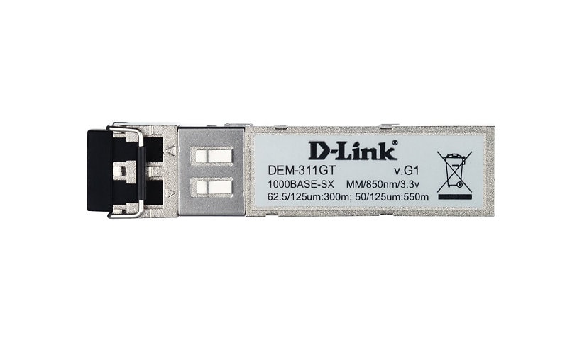 D-Link DEM 311GT - SFP (mini-GBIC) transceiver module - 1GbE