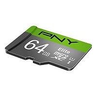PNY Elite - flash memory card - 64 GB - microSDXC UHS-I