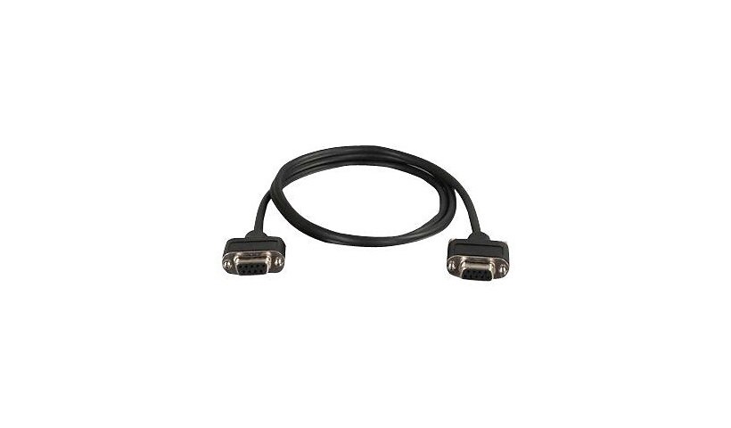 C2G CMG-Rated DB9 Low Profile Cable F-F - serial cable - DB-9 to DB-9 - 15.