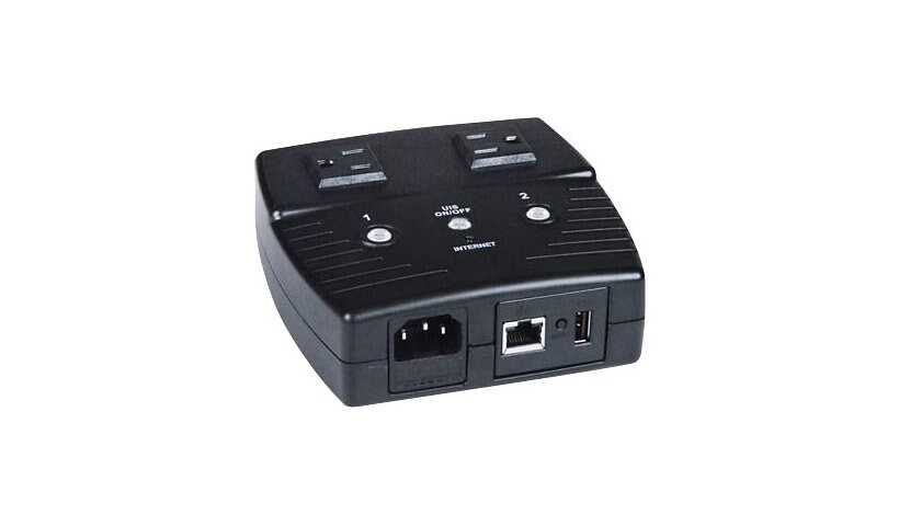 NTI ENVIROMUX Low-Cost 2-Port Remote Power Reboot Switch - power control un