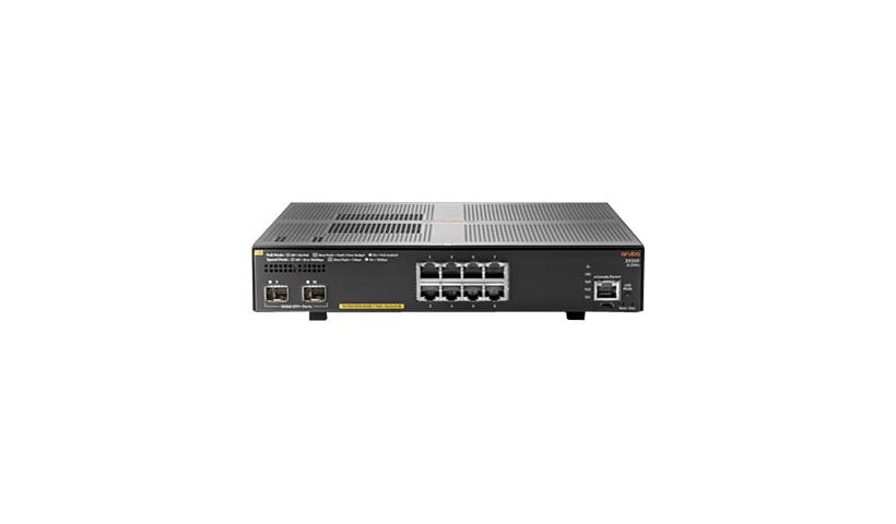 HPE Aruba 2930F 8G PoE+ 2SFP+ - switch - 8 ports - managed - rack-mountable