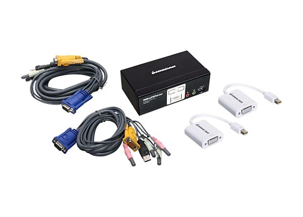 IOGEAR GCS1802 2-Port VGA KVMP Switch with USB 2.0 Hub and Audio - KVM / audio / USB switch - 2 ports